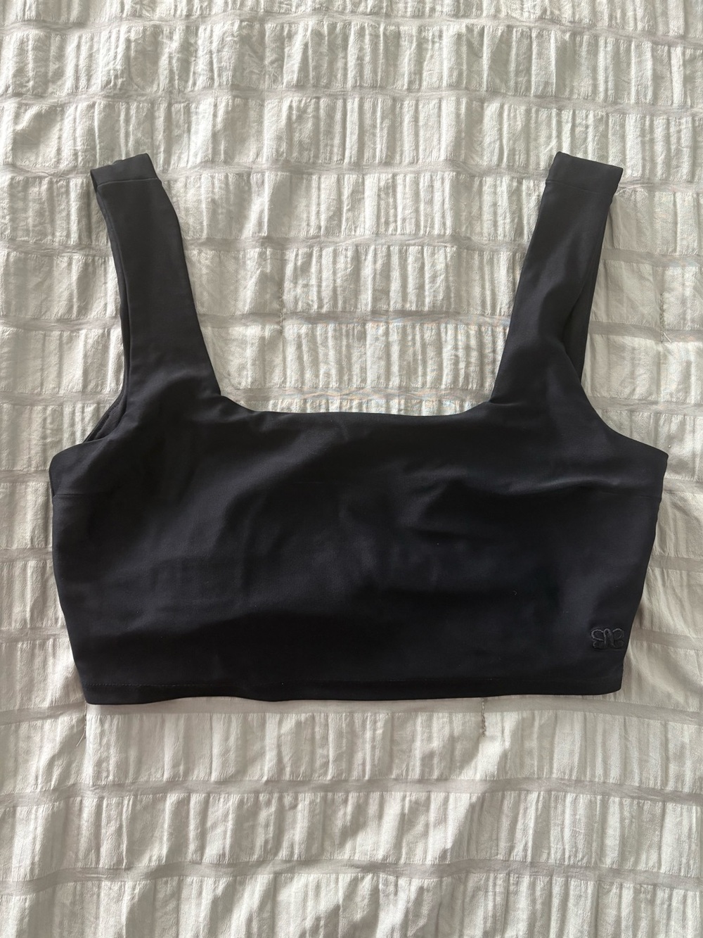 Albion Fit black “Olivia swim crop” size small